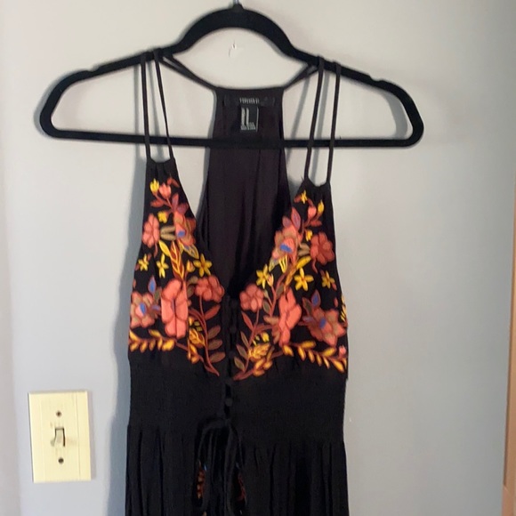 Black with Floral Detail Dress - Picture 6 of 6